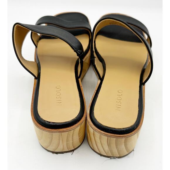 Nisolo Ellie All-Day Leather Double Strap Clog in Black Size 8 - Picture 4 of 8